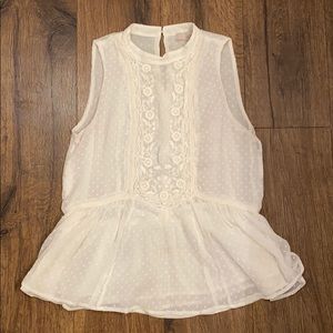 LOFT Romantic peplum blouse.